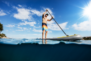 paddleboarding